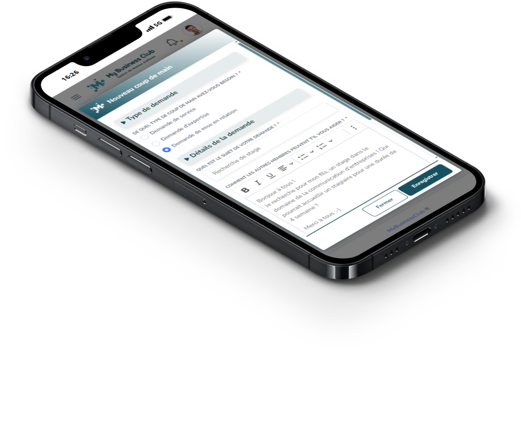 La gestion des coups de main dans MyBusinessClub