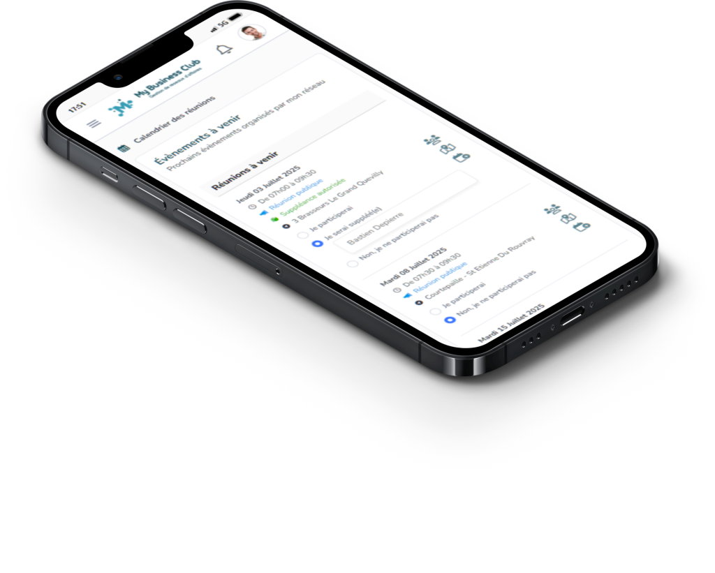 La gestion des réunions dans MyBusinessClub